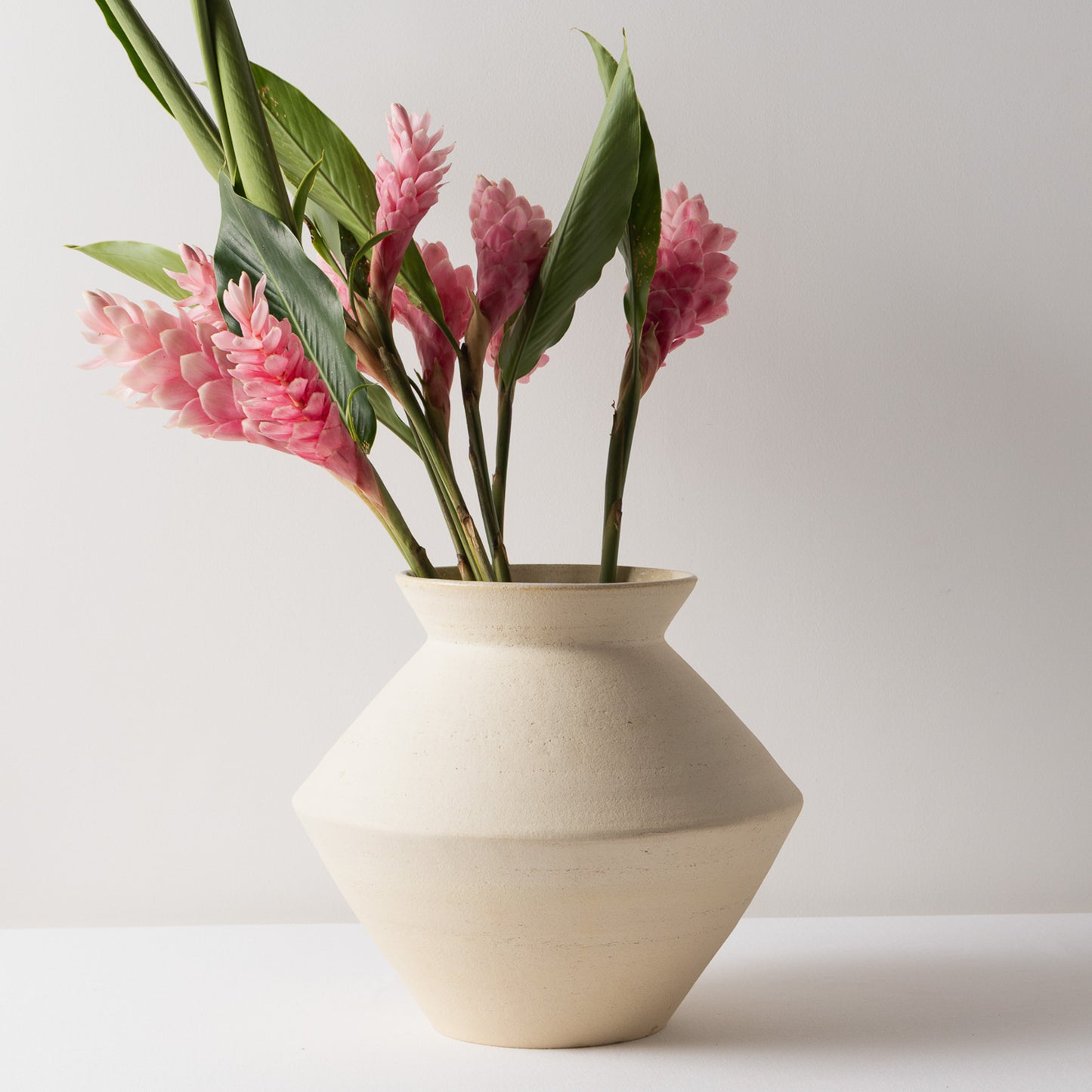 Florero Orgánico Geométrico - Barro Expuesto