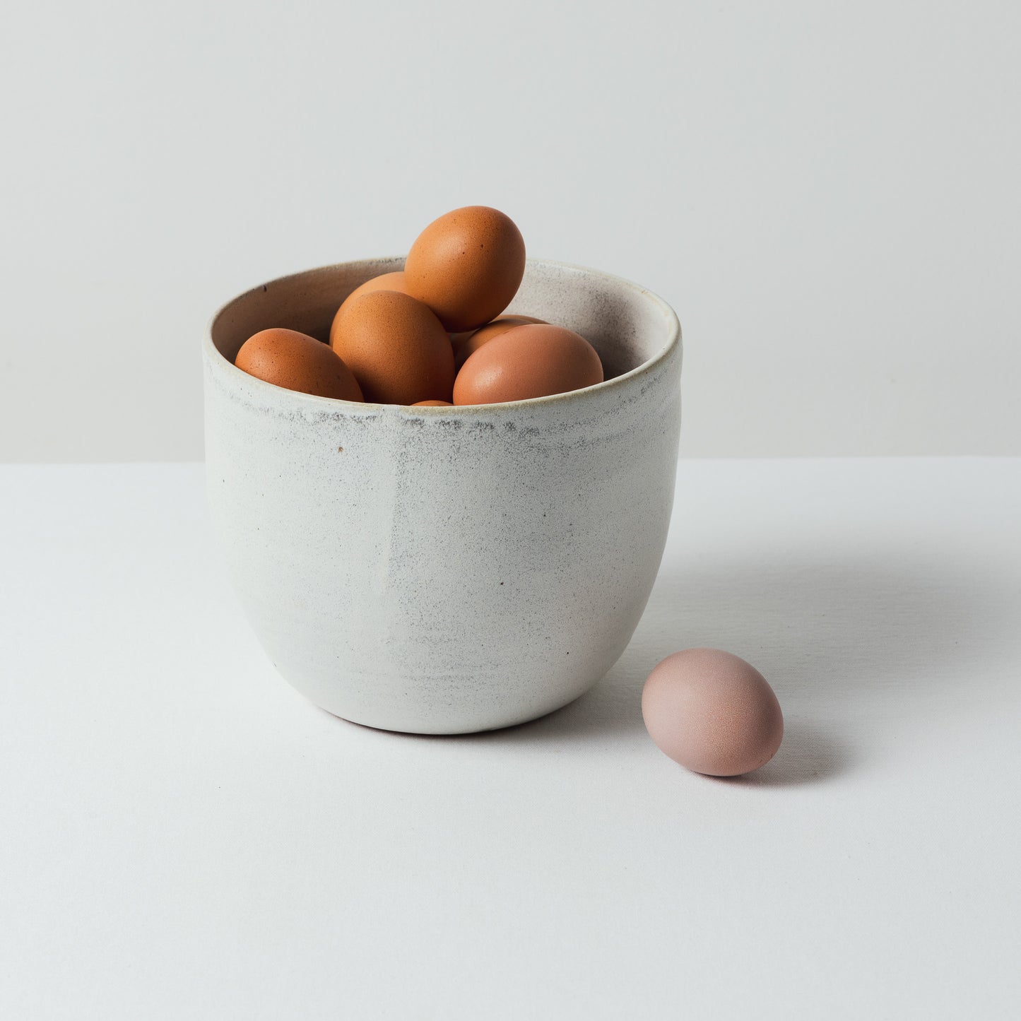 Bowl para Huevos Grande - Blanco Mate