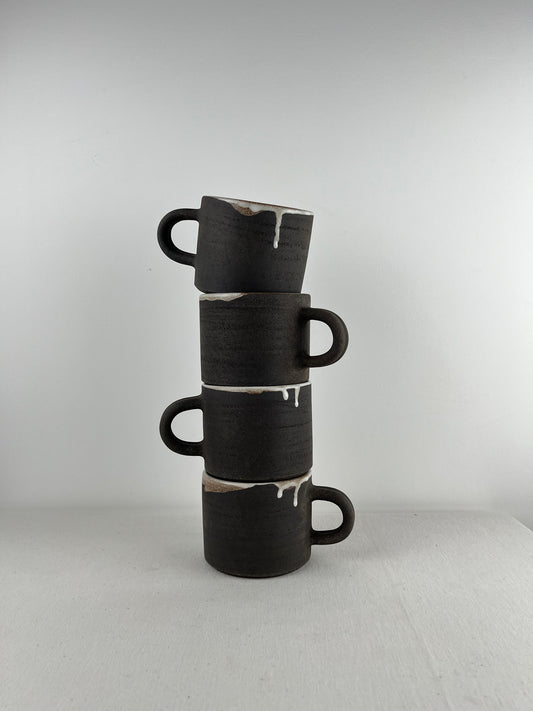 Taza Mediana - Barro Negro Mixto (Blanco Satinado)