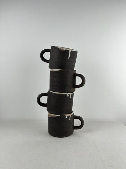 Taza Mediana - Barro Negro Mixto (Blanco Satinado)