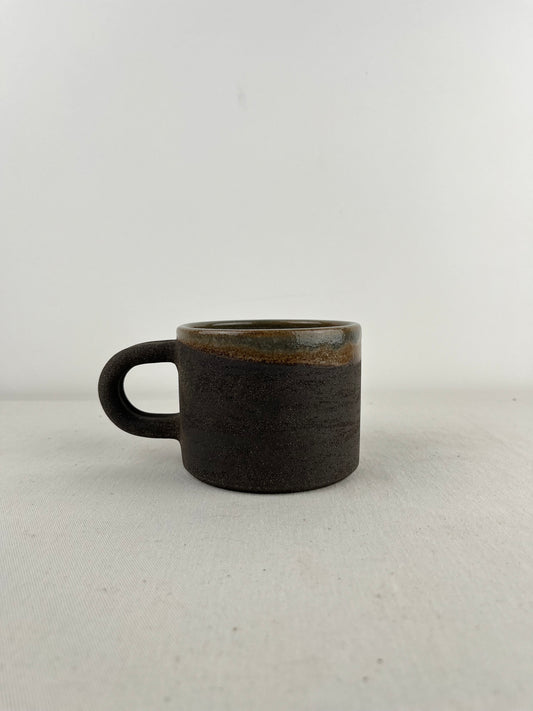 Taza Pequeña - Barro Negro Mixto + Esmalte Lago Arenal