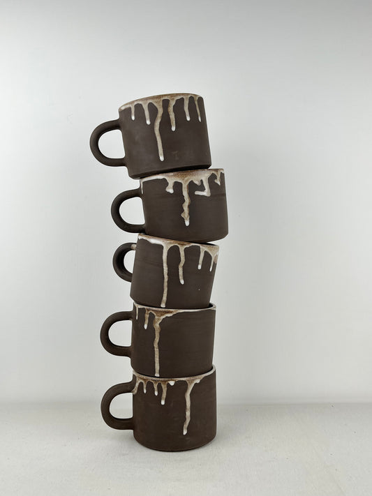 Taza Mediana - Barro Negro Fino (Blanco Satinado)