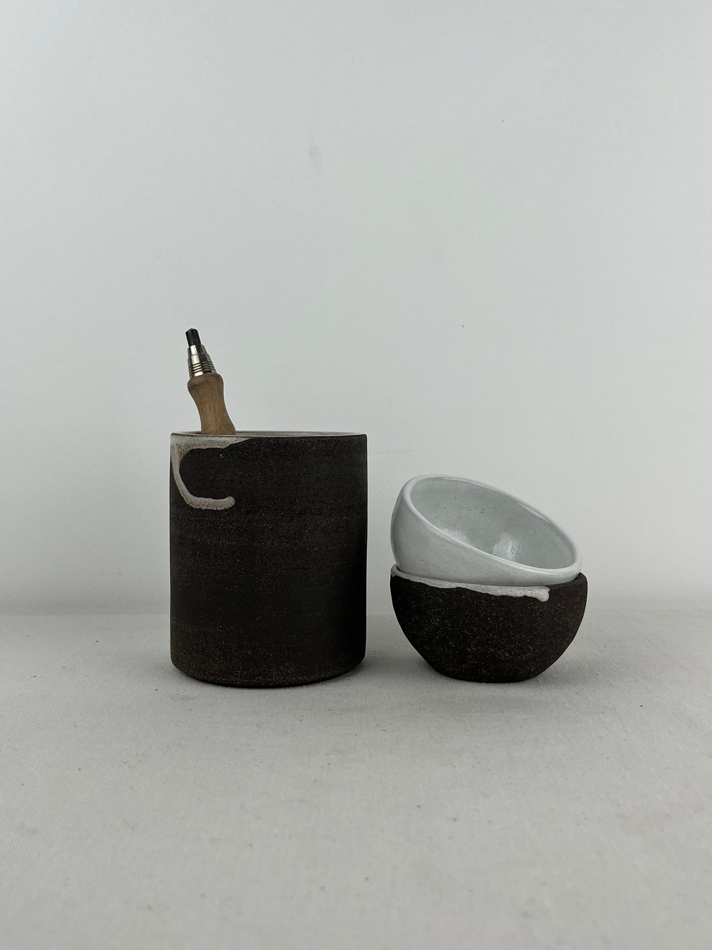 Set Oficina: Porta-Lapiceros + 2 Bowls p/ clips o cositas