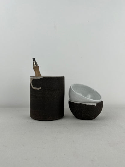 Set Oficina: Porta-Lapiceros + 2 Bowls p/ clips o cositas